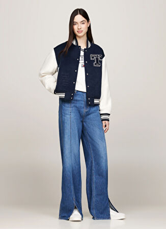 Tommy Jeans Standart Lacivert Kadın Ceket TJW LETTERMAN JACKET