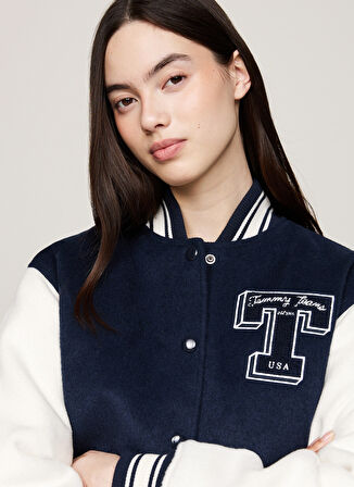 Tommy Jeans Standart Lacivert Kadın Ceket TJW LETTERMAN JACKET