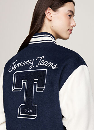 Tommy Jeans Standart Lacivert Kadın Ceket TJW LETTERMAN JACKET