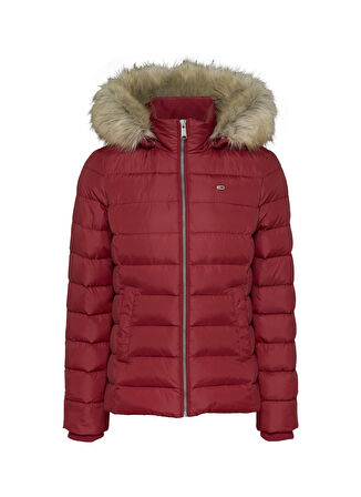 Tommy Jeans Kırmızı Kadın Şişme Mont TJW BASIC HOODED DOWN JACKET EXT