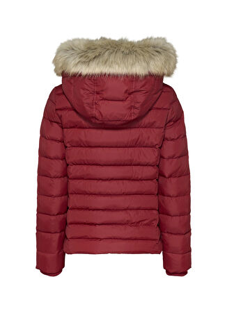 Tommy Jeans Kırmızı Kadın Şişme Mont TJW BASIC HOODED DOWN JACKET EXT