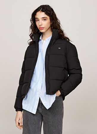 Tommy Jeans Siyah Kadın Şişme Mont TJW ESSENTIAL PUFFER EXT