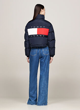 Tommy Jeans Lacivert Kadın Şişme Mont TJW BACK FLAG ALASKA EXT