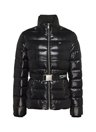 Tommy Jeans Siyah Kadın Şişme Mont TJW BRANDED BELT DOWN JACKET