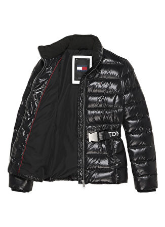 Tommy Jeans Siyah Kadın Şişme Mont TJW BRANDED BELT DOWN JACKET