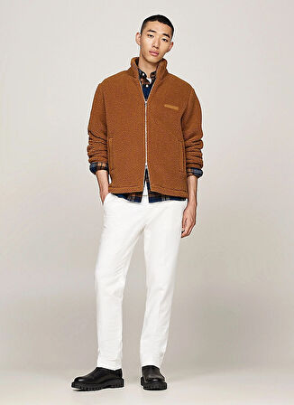 Tommy Hilfiger Bisiklet Yaka Kahve Erkek Sweatshırt MW0MW37228HJW