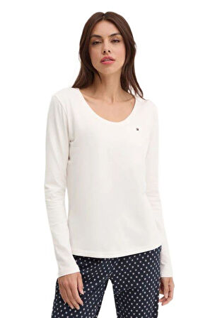 Tommy Hilfiger Kadın Bej Pijama Takımı UW0UW05396