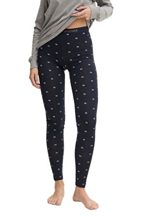 Tommy Hilfiger Kadın Gri Pijama Takımı ( Göz Bandı Hediyeli ) UW0UW05639