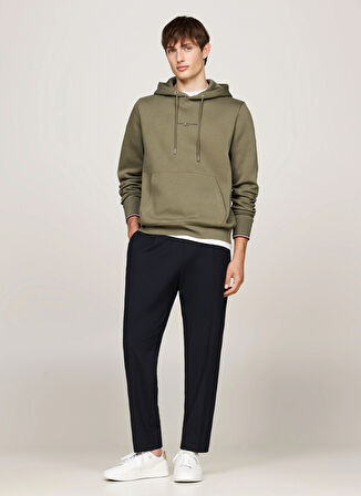 Tommy Hilfiger Kapüşon Yaka Yeşil Erkek Sweatshırt MW0MW32673PLI