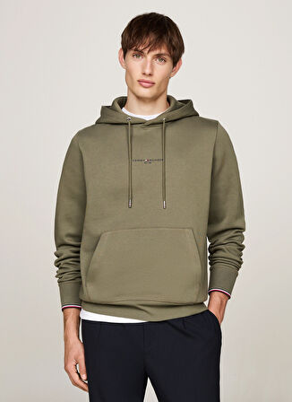 Tommy Hilfiger Kapüşon Yaka Yeşil Erkek Sweatshırt MW0MW32673PLI