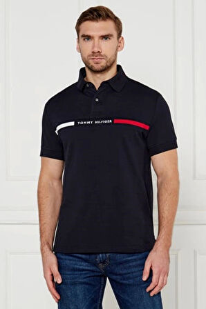 Tommy Hilfiger Erkek Lacivert Polo Yaka T-Shirt