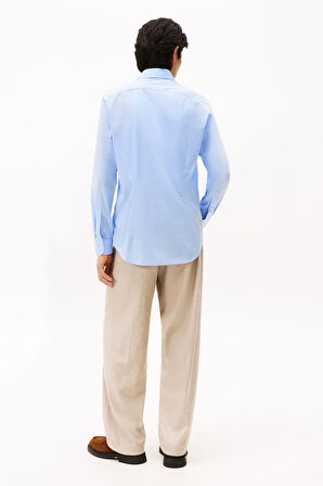 Erkek Slim Fit Poplin Gömlek - Açık Mavi | 38