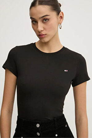Kadın Tjw Slim T-Shirt - Siyah | M