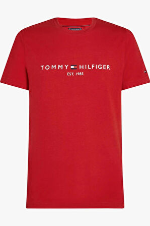 Tommy Hilfiger Erkek Kırmızı Slim Fit T-Shirt