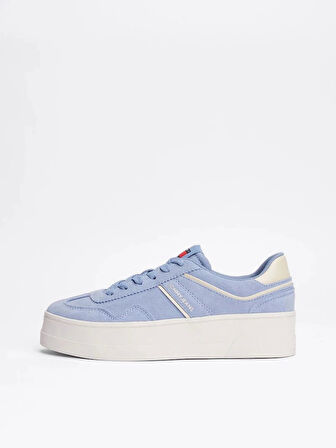 Tommy Hilfiger Kadın Mavi Greenwich Süet Sneaker