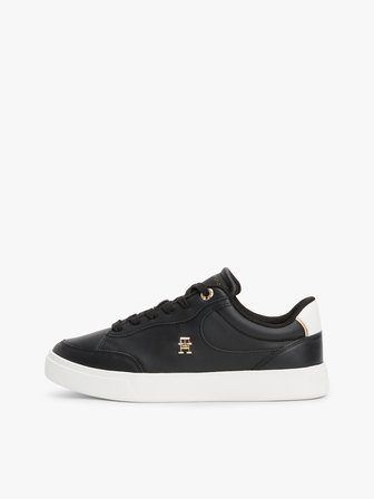 TOMMY HILFIGER Kadın Marka Logolu Günlük Kullanıma Uygun Siyah Sneaker FW0FW08322 BDS