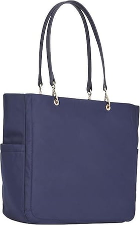 tommy hilfiger th spring tote kadın çanta, mavi, tek beden