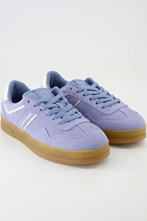 Tommy Hilfiger Kadın Mavi Greenwich Süet Sneaker