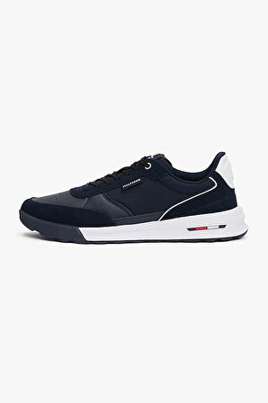 Erkek Retro Deri Sneaker - Lacivert | 43