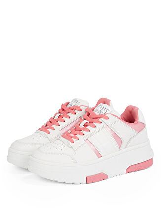 Tommy Hilfiger Beyaz - Pembe Kadın Sneaker EN0EN02702