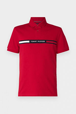 Tommy Hilfiger Erkek Kırmızı Polo Yaka T-Shirt