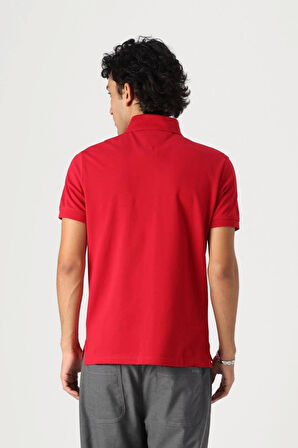Tommy Hilfiger Erkek Kırmızı Polo Yaka T-Shirt