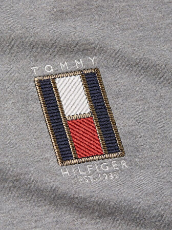 Tommy Hilfiger Erkek Gri T-Shirt