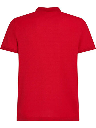 Tommy Hilfiger Dikey Bayrak Polo Yaka  Kırmızı T-Shirt