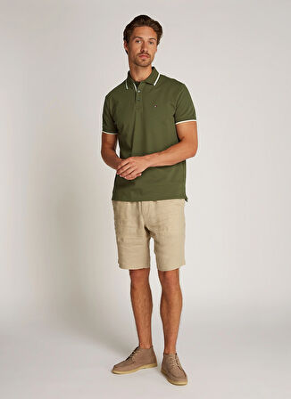 Tommy Hilfiger Koyu Haki Erkek Polo T-Shirt MW0MW37514RBN