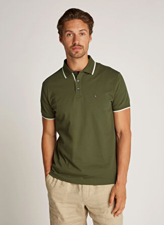 Tommy Hilfiger Koyu Haki Erkek Polo T-Shirt MW0MW37514RBN