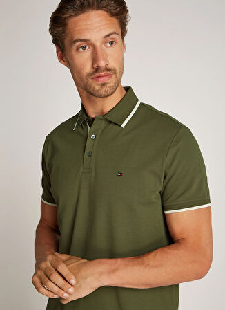 Tommy Hilfiger Koyu Haki Erkek Polo T-Shirt MW0MW37514RBN