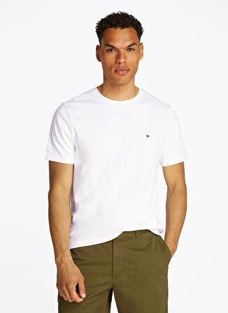 Tommy Hilfiger Beyaz Erkek T-Shirt MW0MW37508YBR