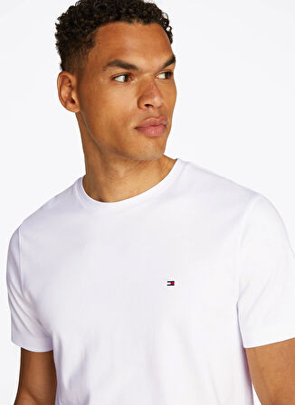 Tommy Hilfiger Beyaz Erkek T-Shirt MW0MW37508YBR