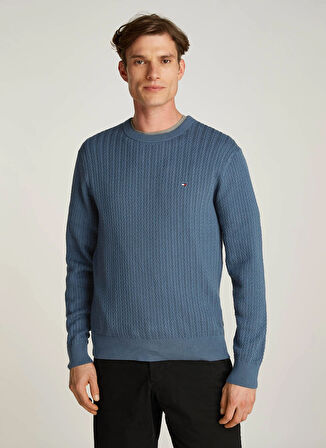 Tommy Hilfiger Mavi Erkek Kazak MW0MW37400DBZ
