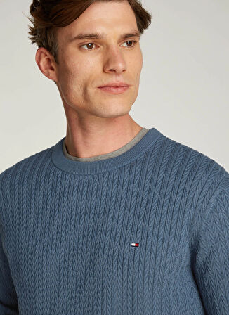 Tommy Hilfiger Mavi Erkek Kazak MW0MW37400DBZ