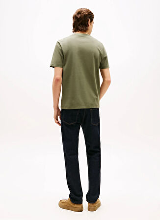 Tommy Hilfiger Bisiklet Yaka Yeşil Erkek T-Shirt MW0MW37508PLI_LIGHT INTERLOCK TEE