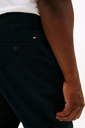 Erkek Th Denton Satin Straight Chino Pantolon - Lacivert | 44/32
