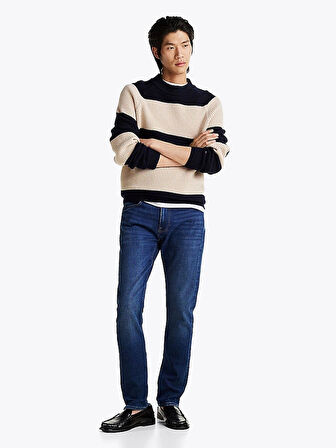 Tommy Hilfiger Erkek  Flex Bleecker  Slim  Mavi Kot Pantolon