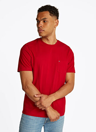 Tommy Hilfiger Kırmızı Erkek T-Shirt MW0MW37283XLD