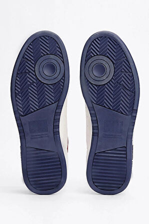 Tommy Hilfiger Erkek Ekru Brooklyn Deri Sneaker