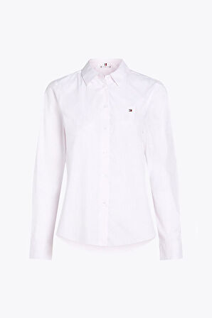 Kadın Th Çizgili Regular Fit Gömlek - Beyaz | 40