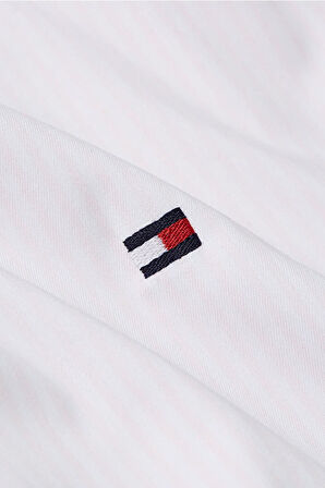 Kadın Th Çizgili Regular Fit Gömlek - Beyaz | 40