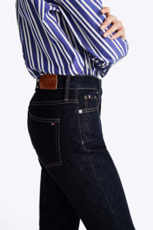 Kadın Bootcut Orta Bel Jeans Pantolon - Lacivert | 29/28
