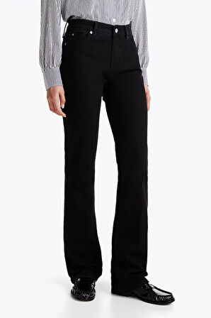 Kadın Th Bootcut Orta Bel Jeans - Siyah | 31/28