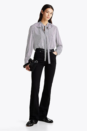 Kadın Th Bootcut Orta Bel Jeans - Siyah | 30/30