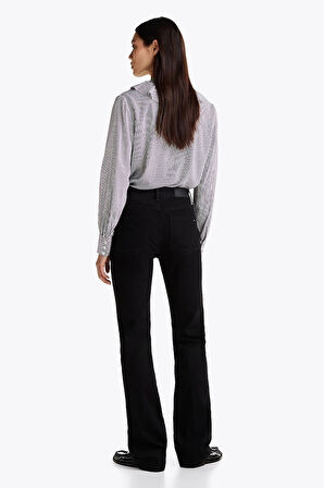 Kadın Th Bootcut Orta Bel Jeans - Siyah | 30/30