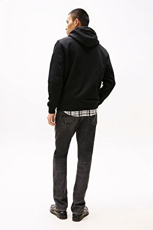 Erkek Reg Badge Kapüşonlu Sweatshirt - Siyah | S