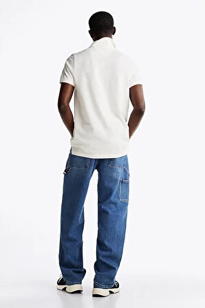 Erkek Regular Fit Polo T-Shirt - Krem | M
