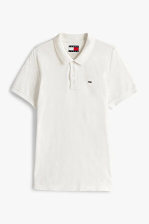 Tommy Hilfiger Erkek Beyaz Regular Fit Polo Yaka T-Shirt