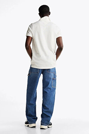 Tommy Hilfiger Erkek Beyaz Regular Fit Polo Yaka T-Shirt